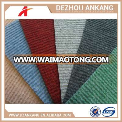 Cheap wall to wall exhibition ribbed carpet/nonwoven needle punch carpet